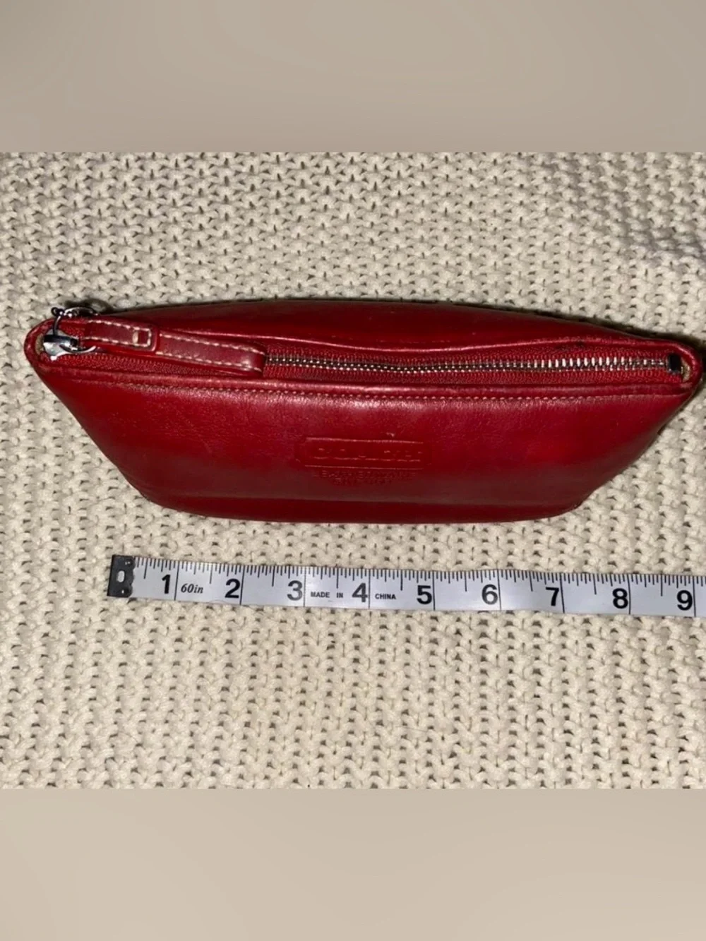 Coach Red Leather Mini Wristlet